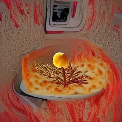 Surreal Burning Bush in Cheese Moon