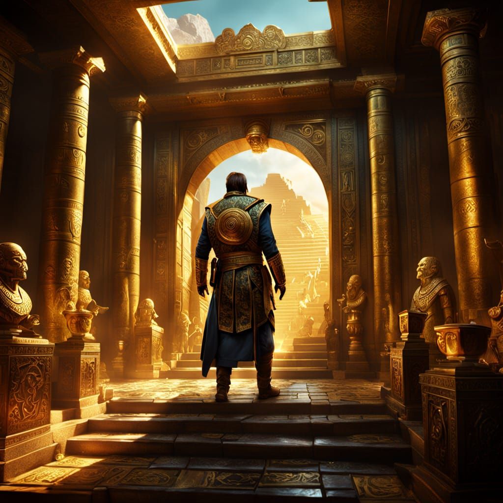 Allan Quatermain Enters the Treasure Room