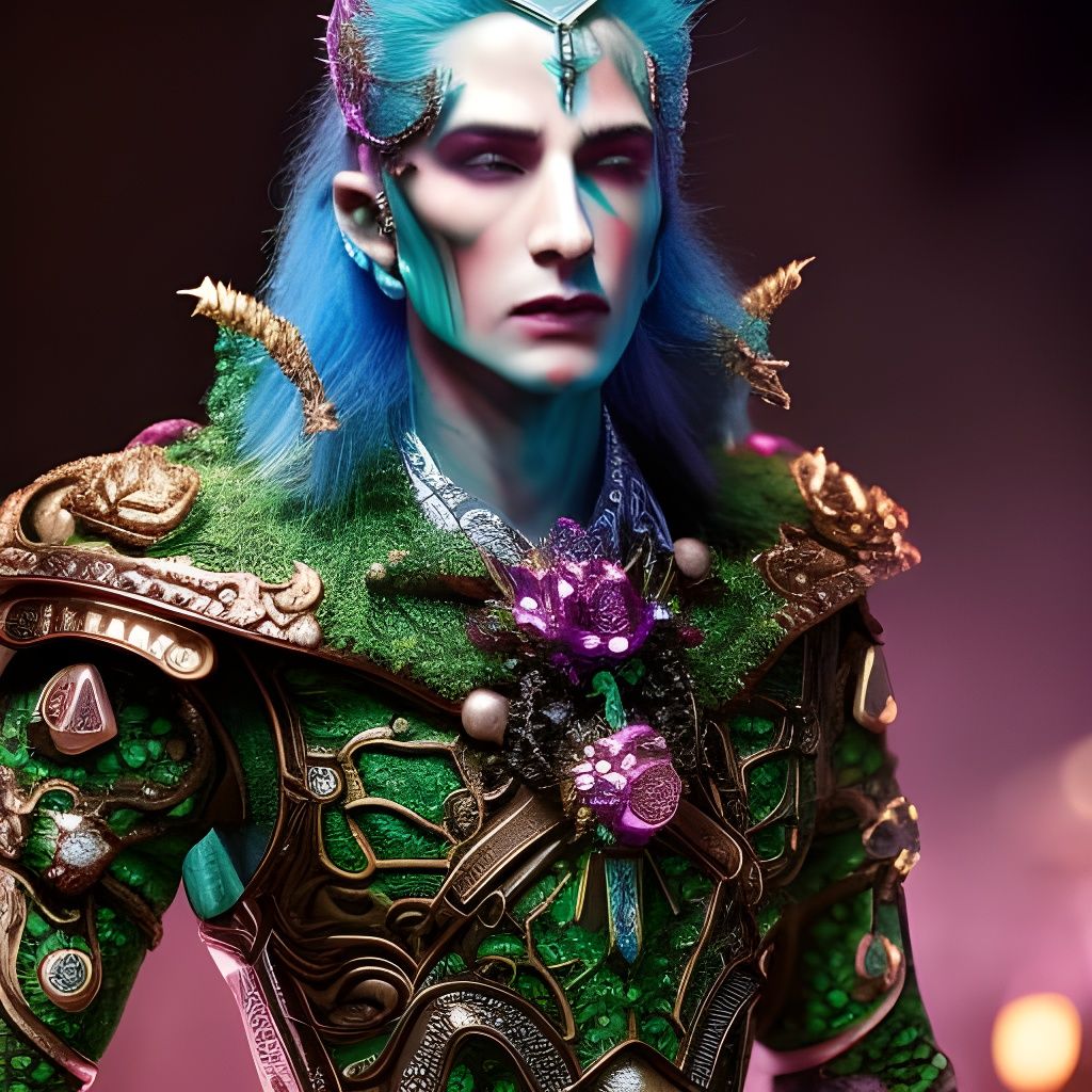 Fantasy Druid Skeleton Portrait in Gothic Style