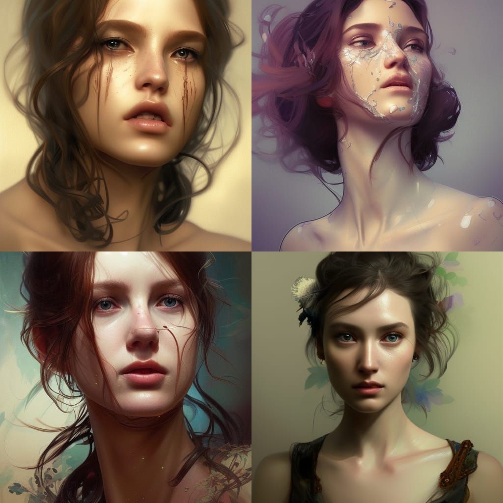 beautiful 3d woman potraits