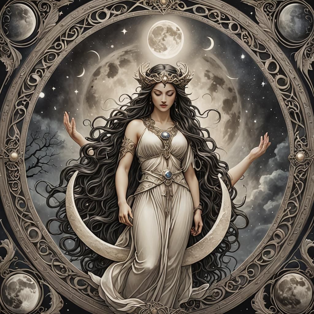 Triple Moon Goddess Symbol