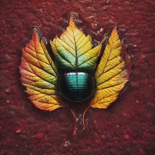 Leaf Dung Beetle in Natural Bokeh Photography