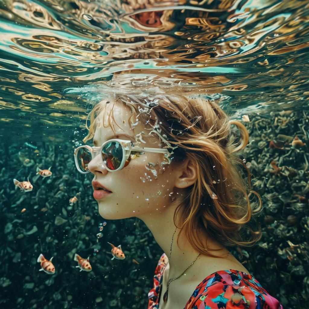 Underwater Tea Party: Psychedelic Alice in Wonderland