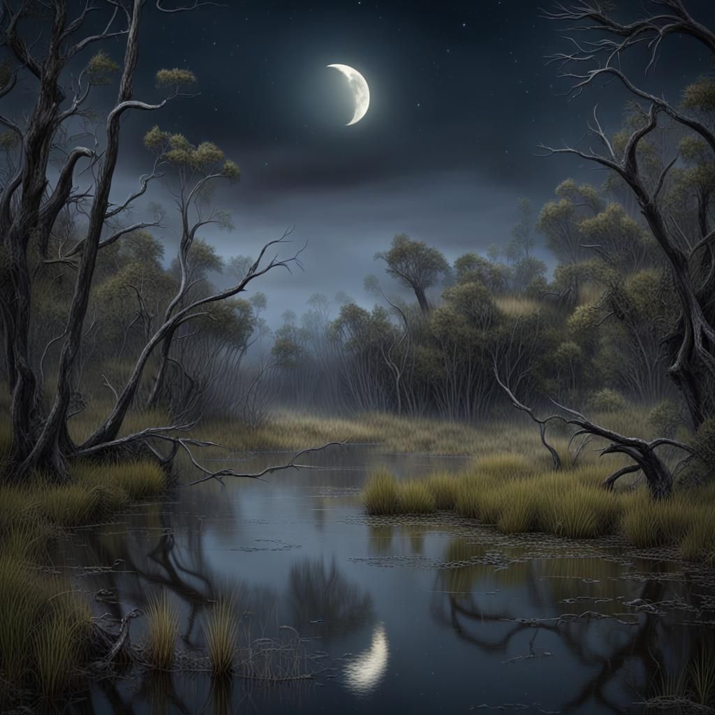 Remote Sliver of Land Near Crocodile Swamps