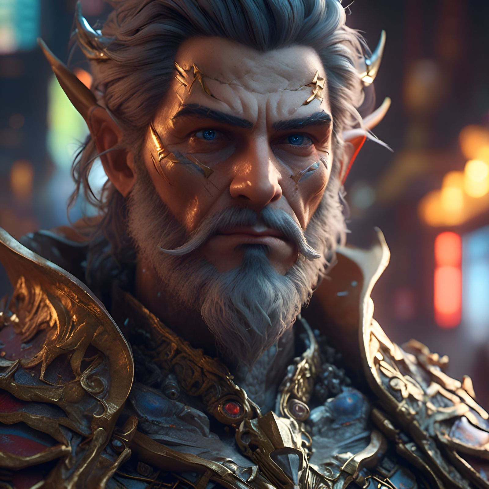 Epic Portrait of Ray Man in High Fantasy Style