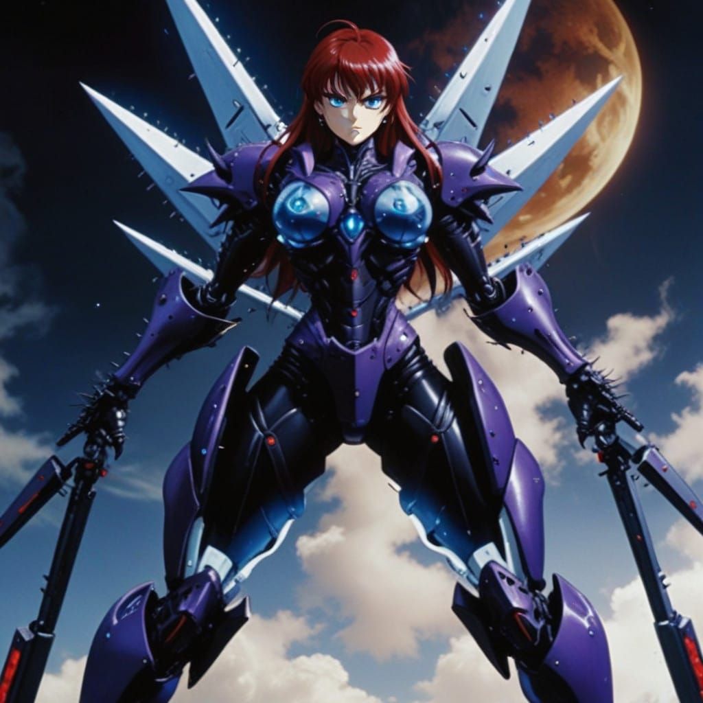 Rias Gremory in Cyberpunk Sci-Fi Suits as The Guyver