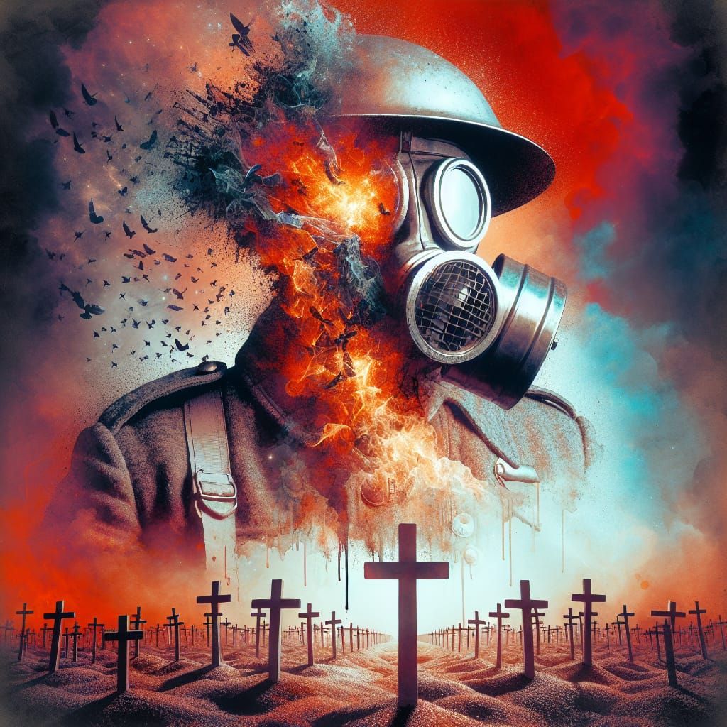 WWI Memorial: No Man's Land in Watercolor and Ink