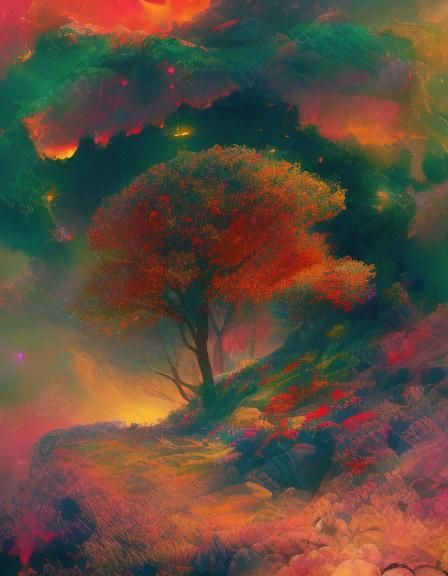 Oracle at Delphi in Watercolour Style