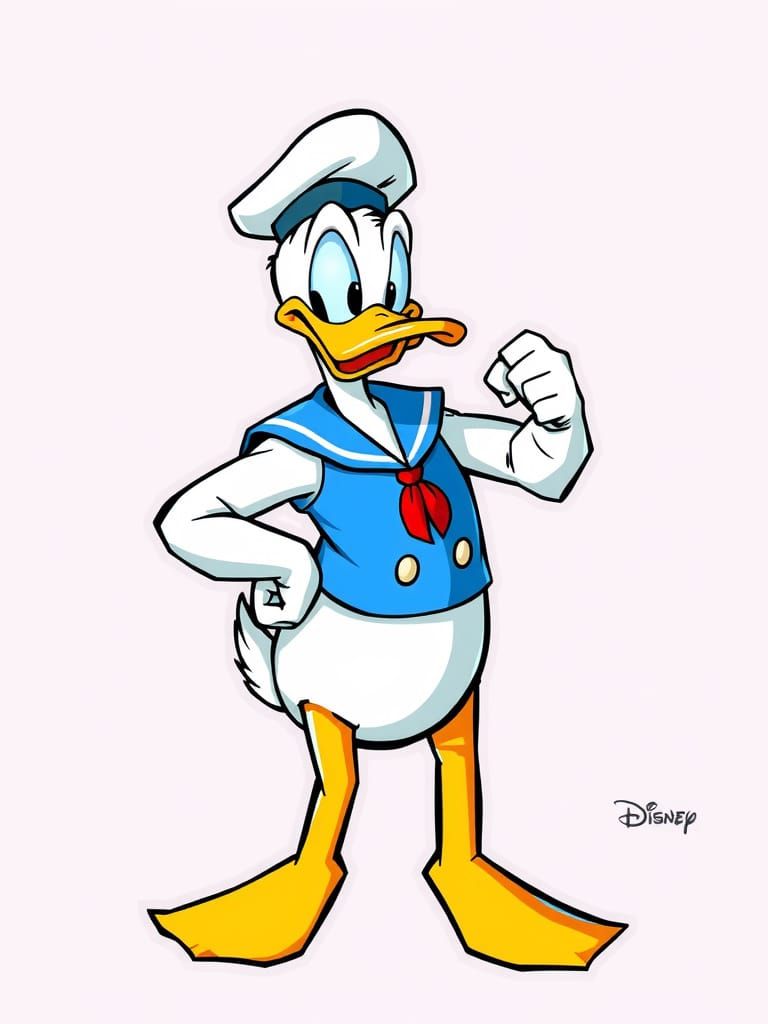 An oops Donald Duck cross eyed