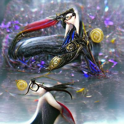 Bayonetta-Inspired Character Portrait