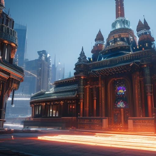 Shimmering Dancer in Sparkling Dress: Fantasy Concept Art