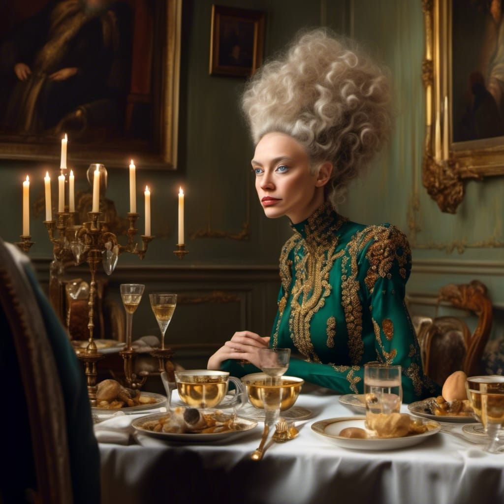 Museum Aliens Party in Old Master Style