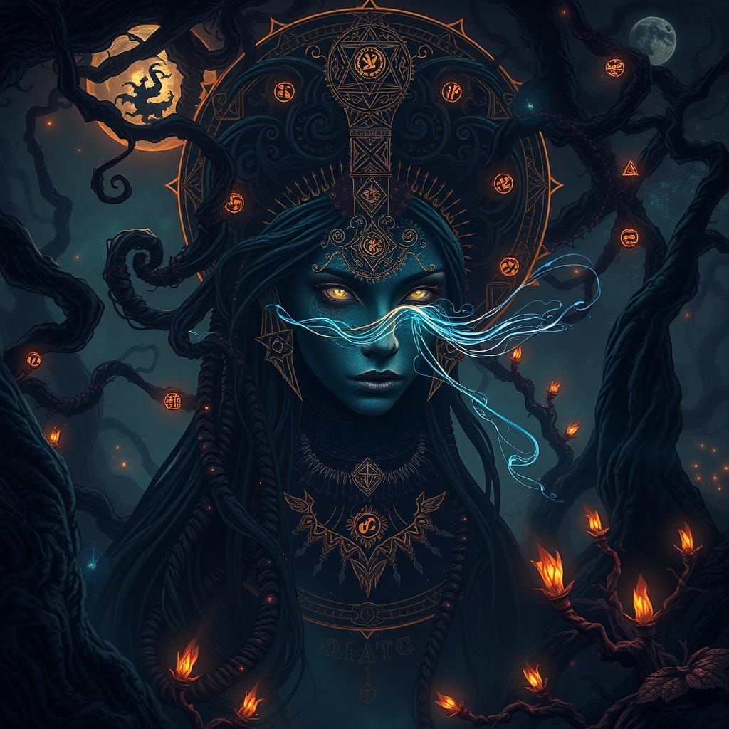 Mystical Nimec in a Dreamlike Landscape