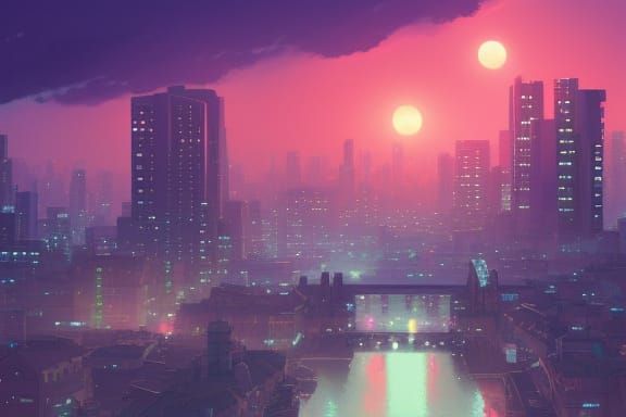 lo-fi cityscape at night Studio Ghibli, Anime Key Visual, by Makoto Shinkai, Deep Color, Intricate, 8k resolution concep...