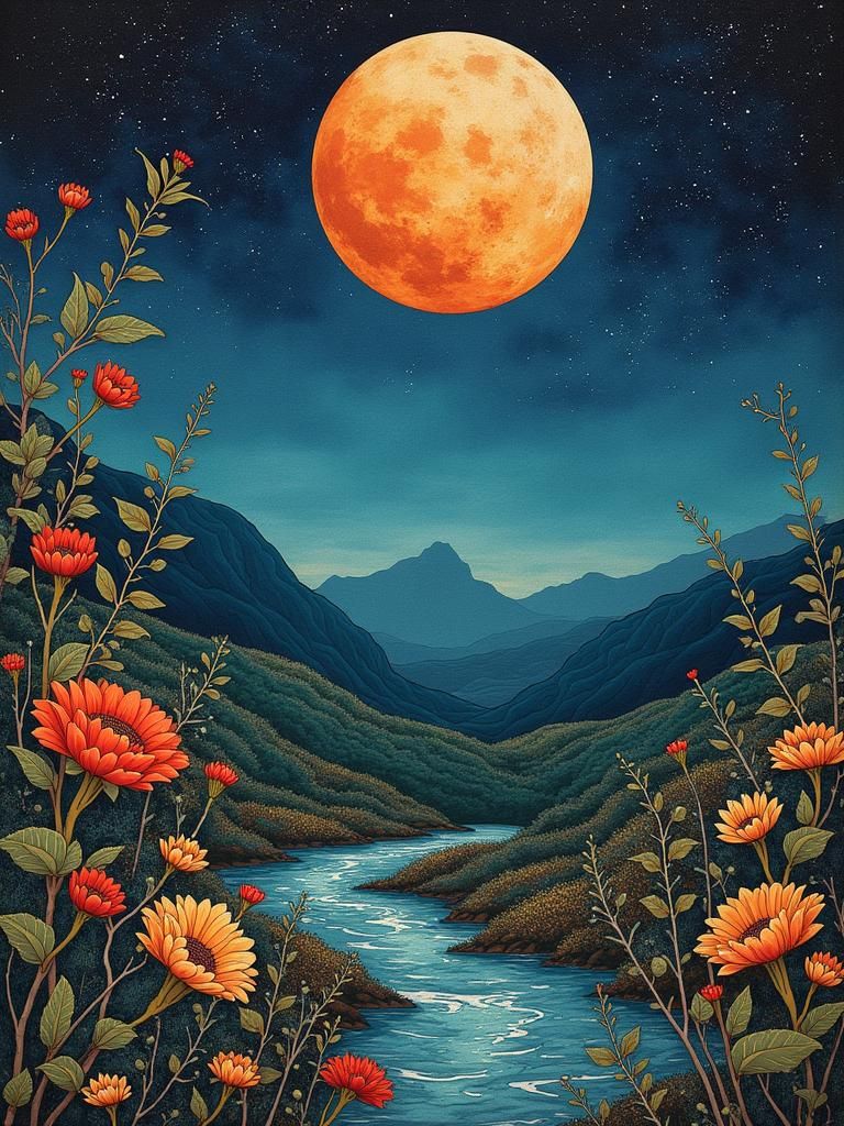 Surreal Cloisonné Landscape Evokes Joyous Sorrow