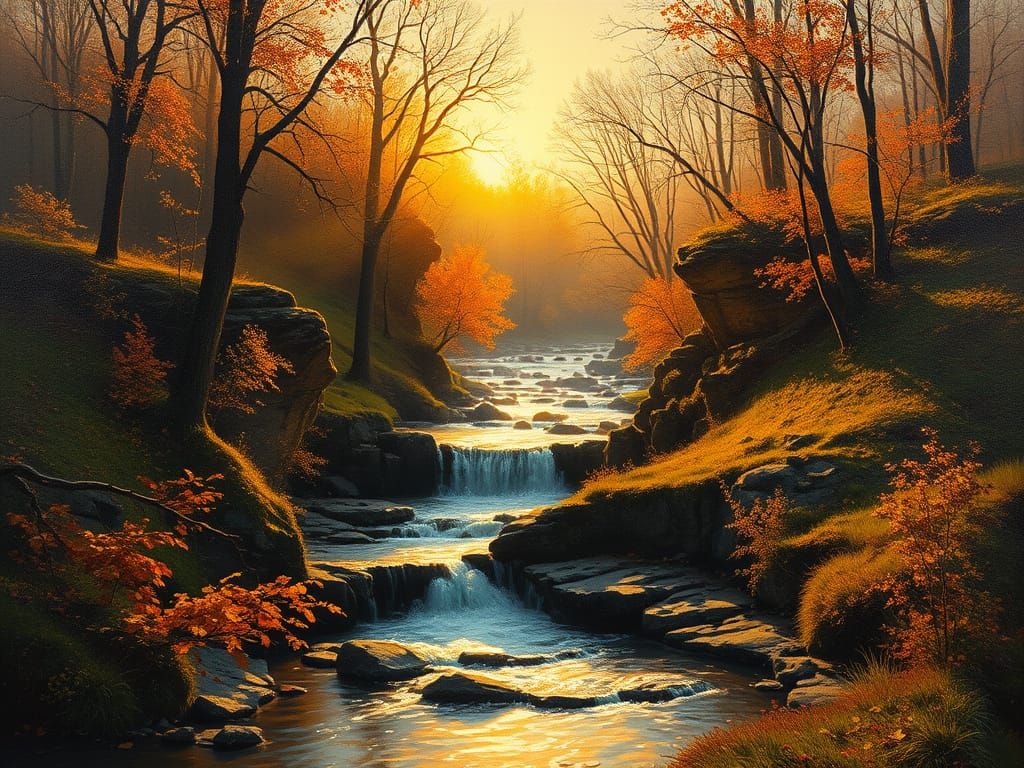autumn waterfall