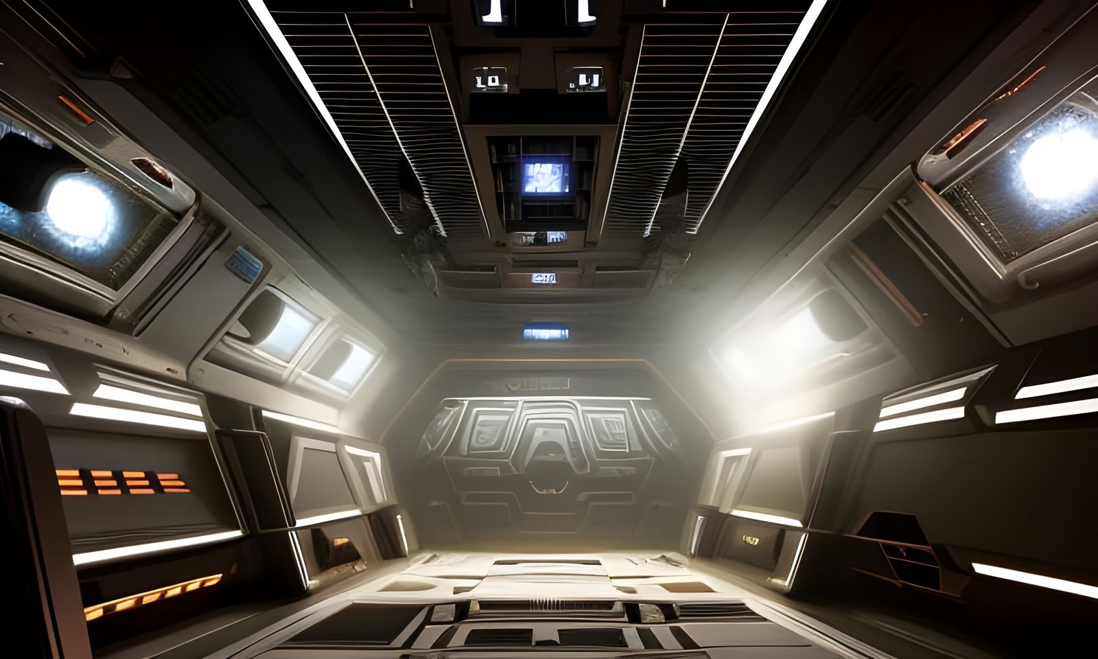 Ominous USG Ishimura Interior: Hyper-Realistic Sci-Fi Art