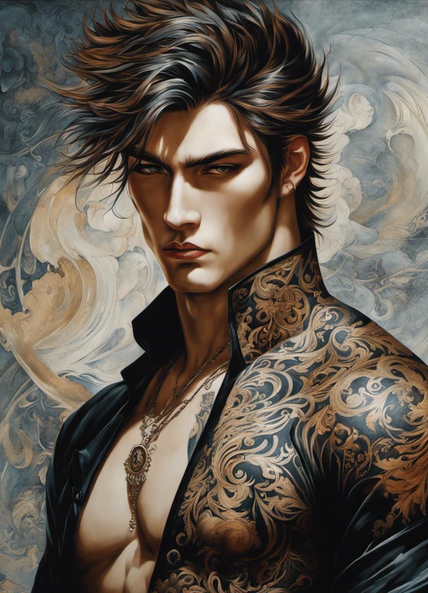 Ichigo Kurosaki Portrait in Oil Painting Style