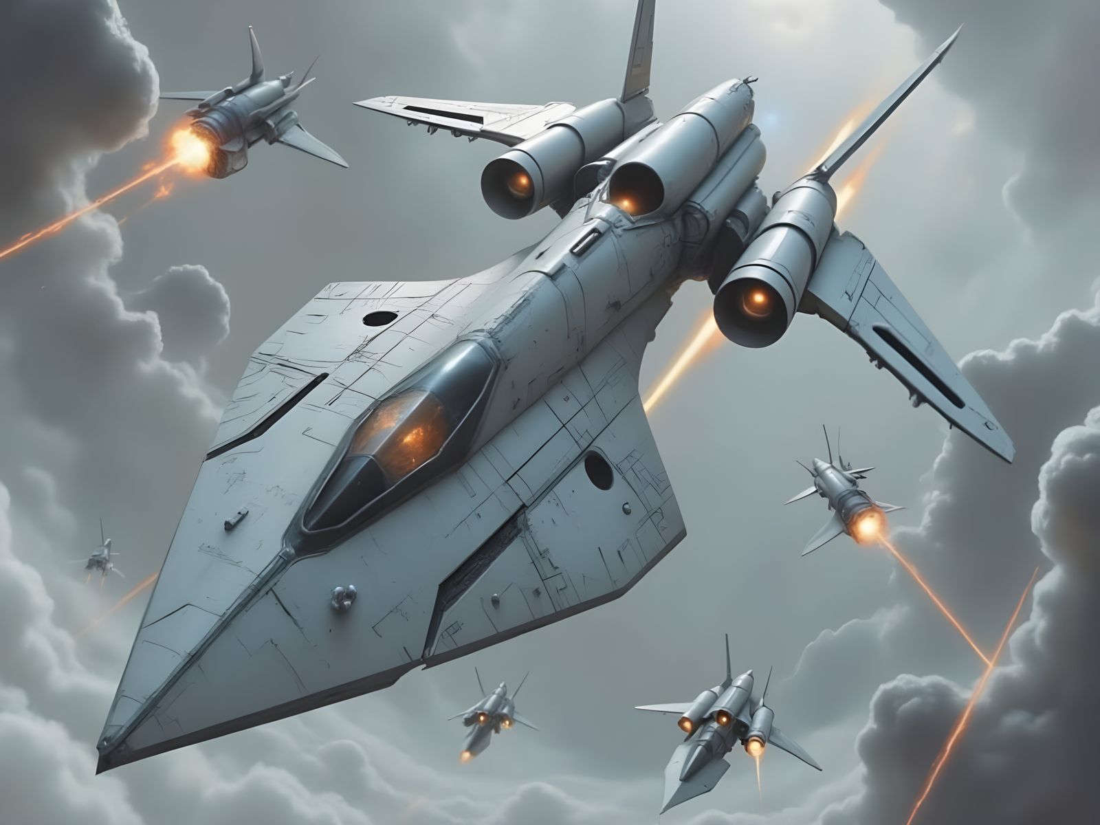 Space Pirate Warship Battles Near Black Hole