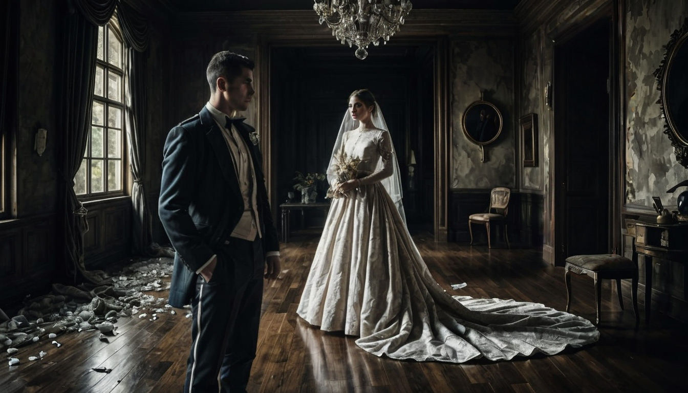 Surreal Reflection of Grief and War in a Wedding Setting