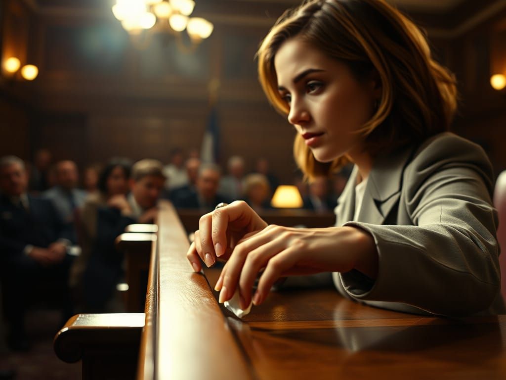 Intense Courtroom Drama in Cinematic Style