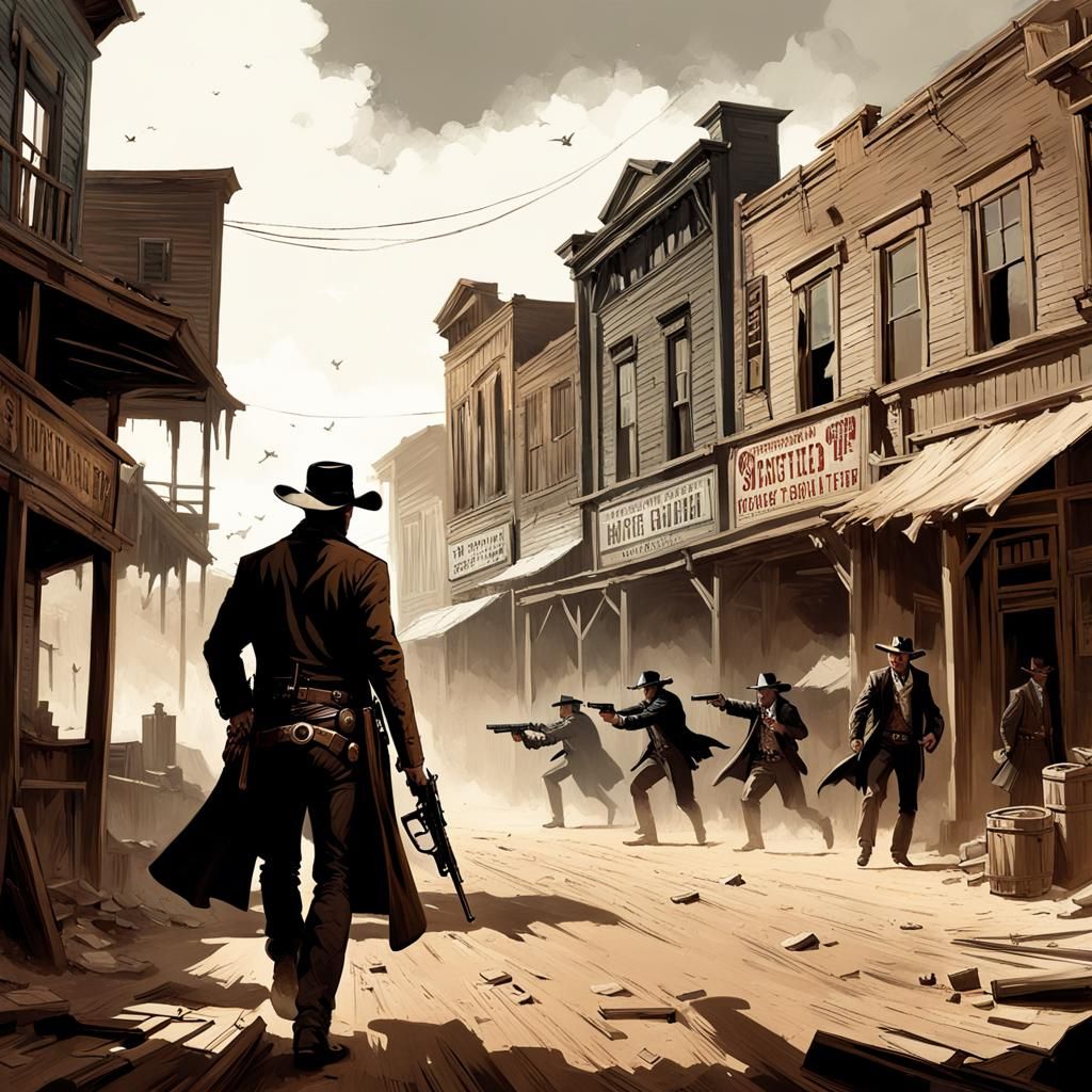 Cowboy gunfight