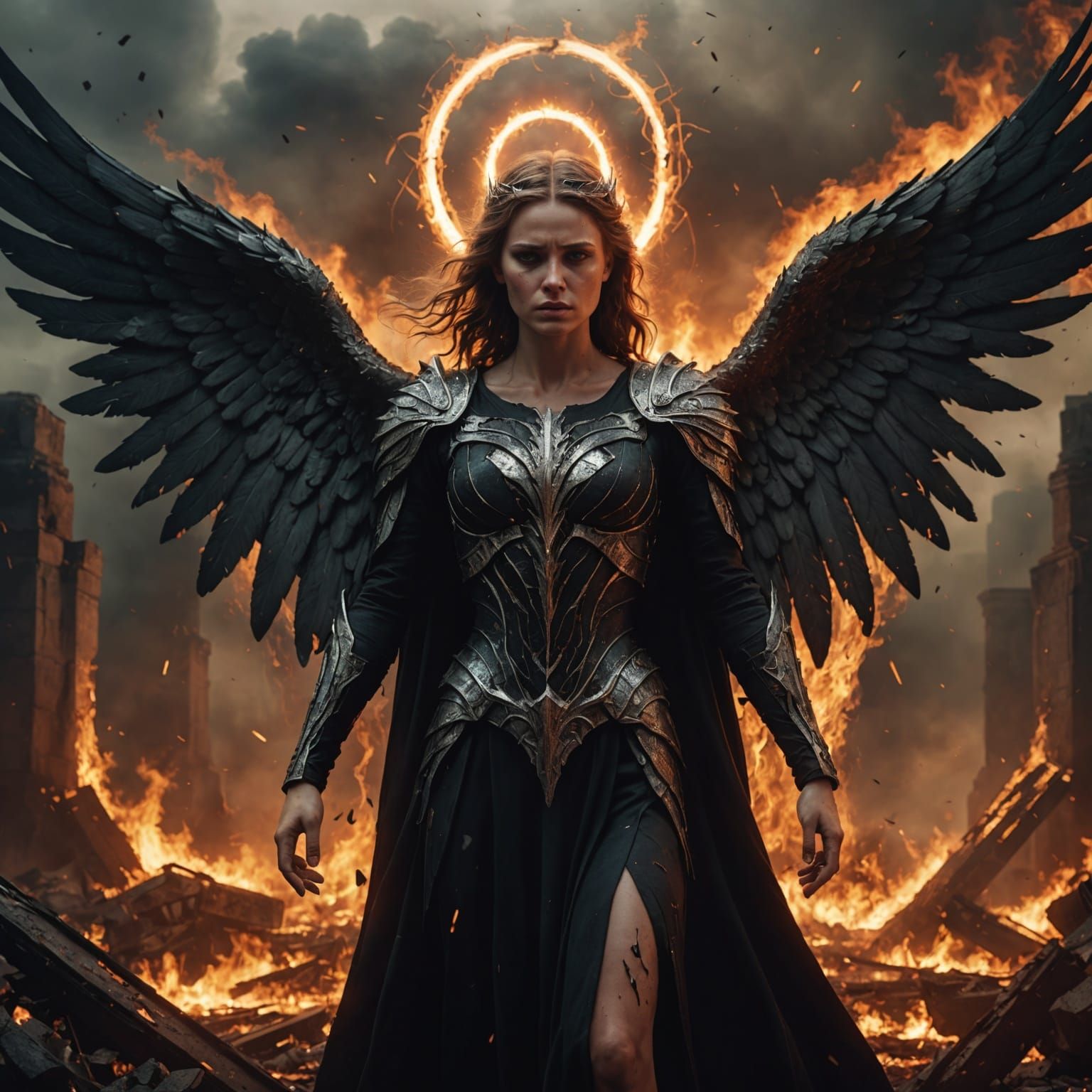 Sorrowful Angel Cries in Hell