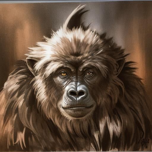 Simple Sketch of a Gorilla