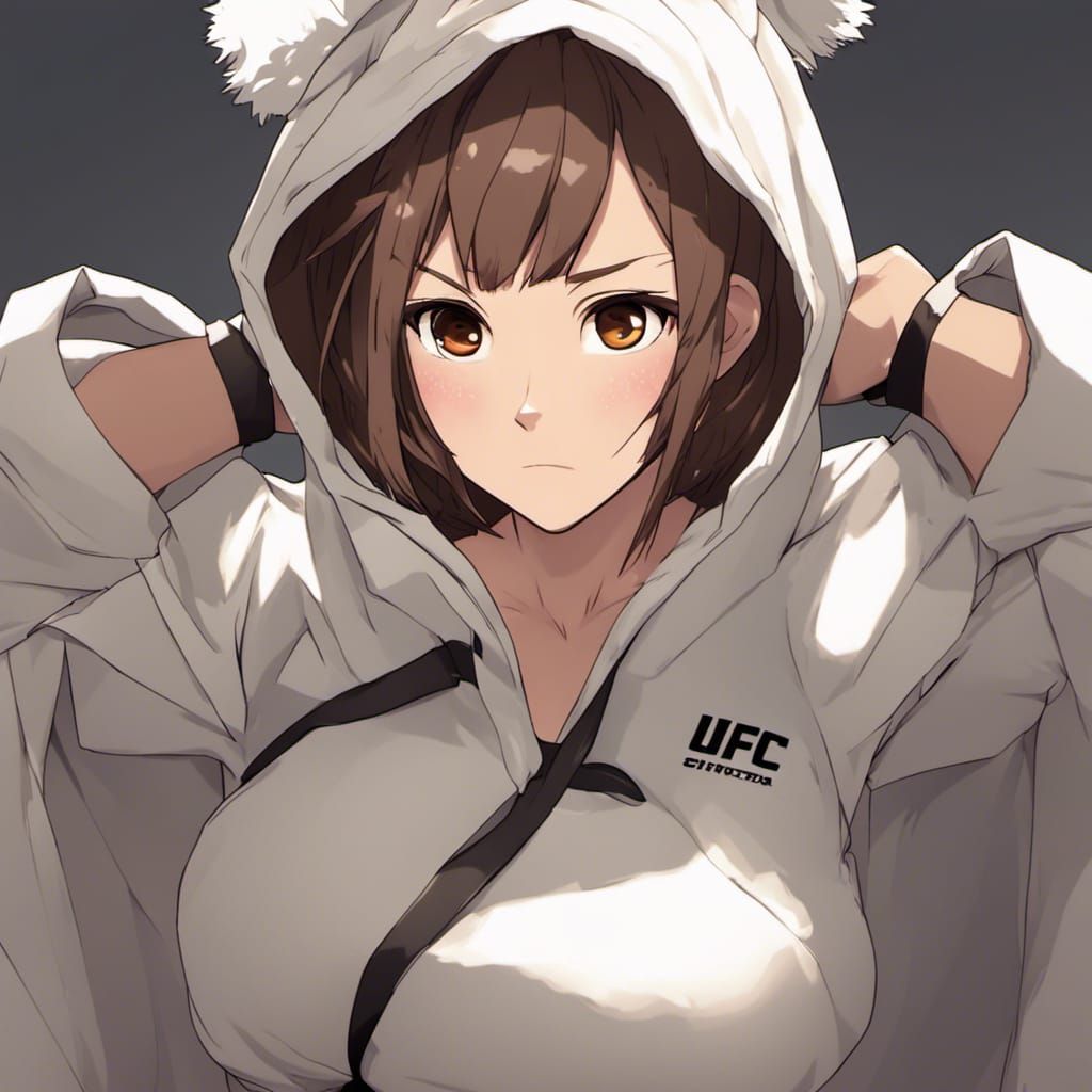 Anime UFC Fighter with Bear Cloak