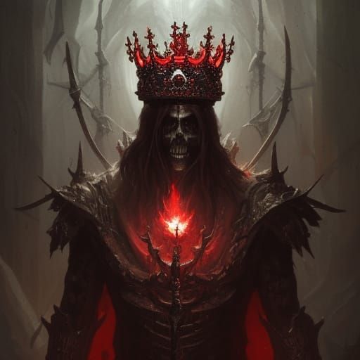 Dark Skeleton King with Dagger Crown