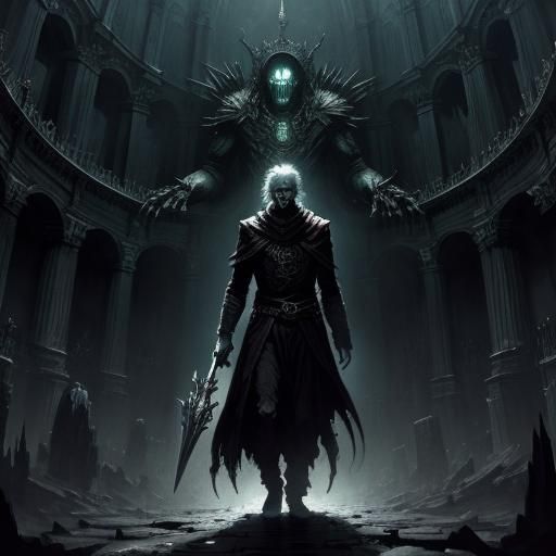 To Mega Therion in Dark Fantasy Style