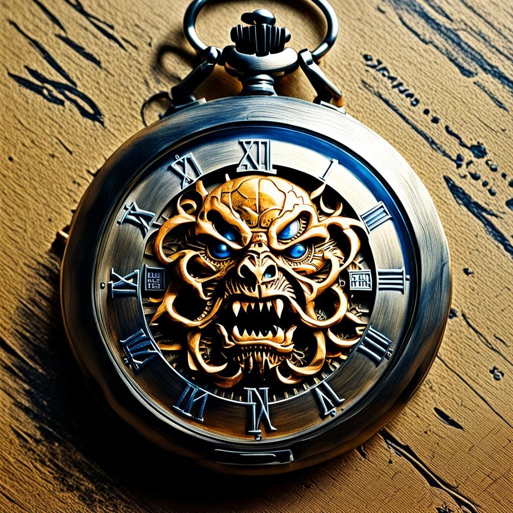 Scary Monster Pocket Watch