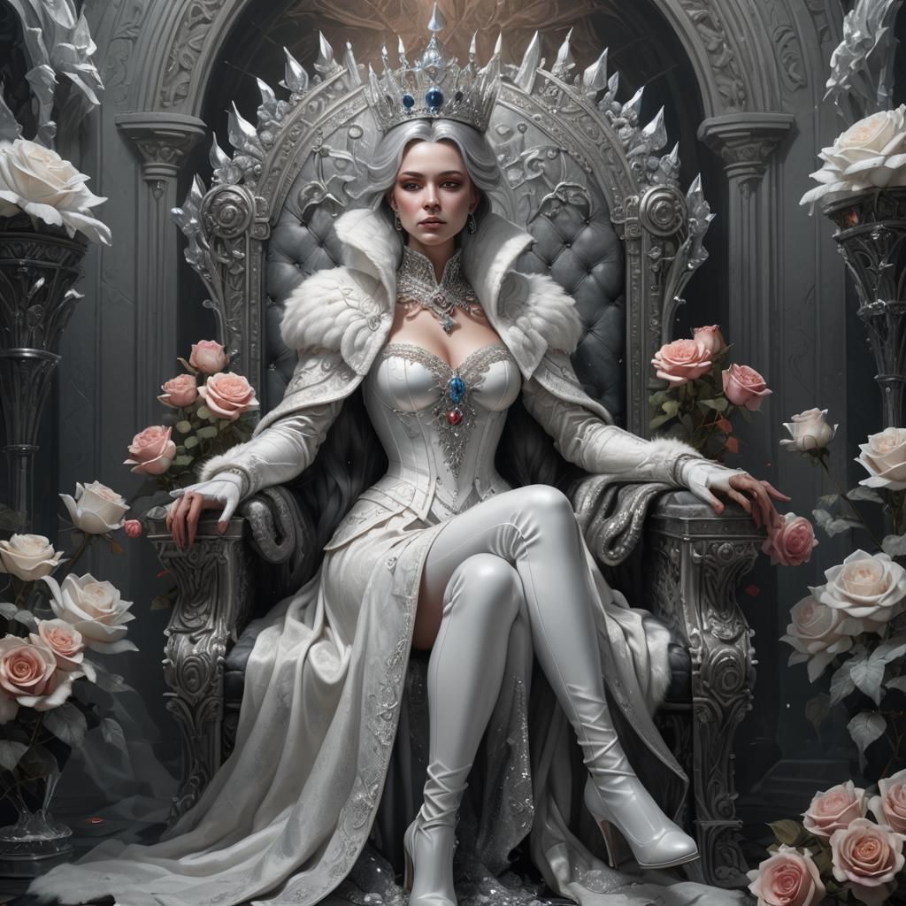 Gothic Crystal Queen Portrait in 8K Resolution