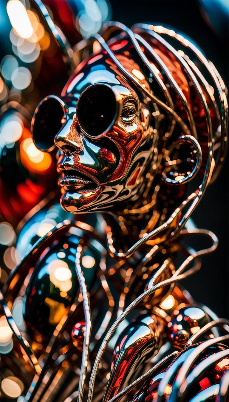 Surreal Sculpture of Humanity's Understanding as Digital Art