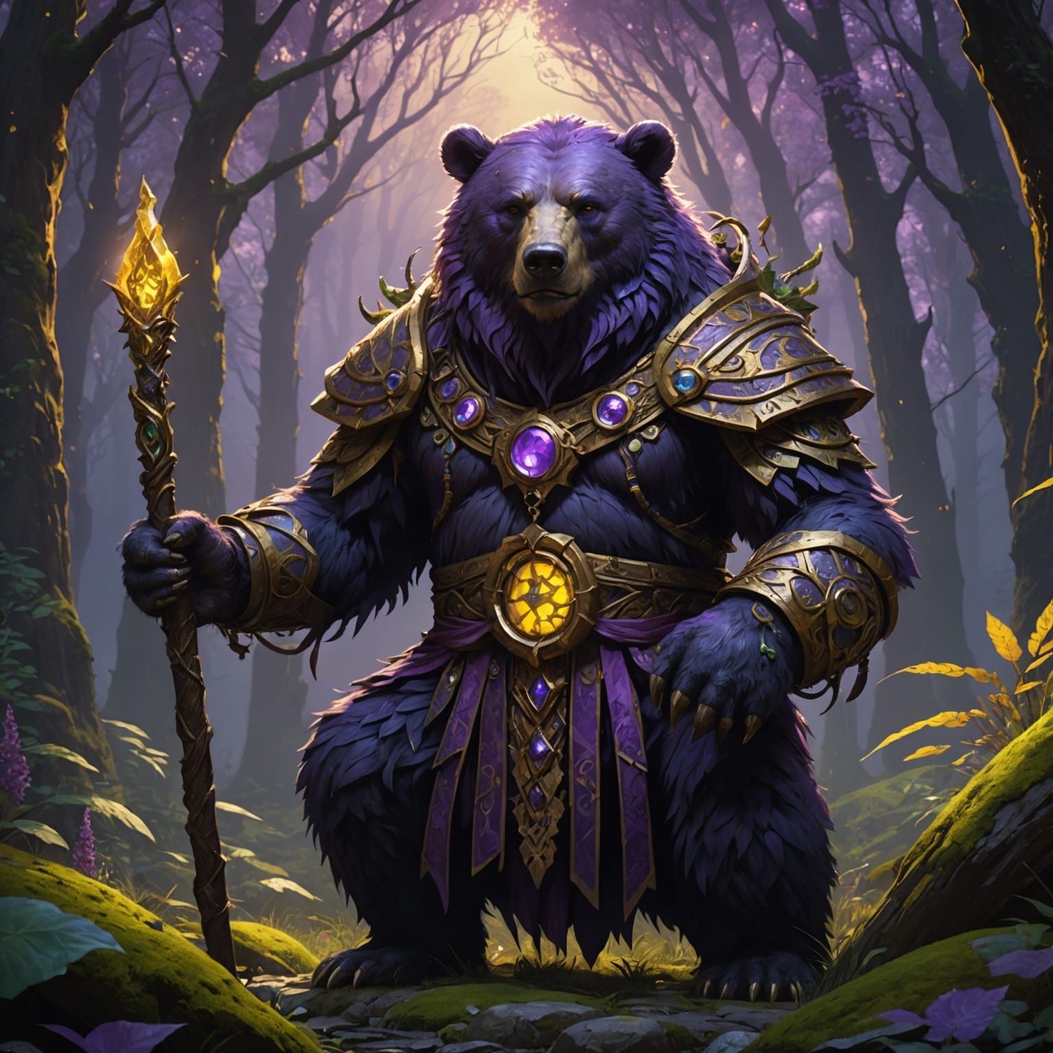Druid Bear God: Dark Fantasy Concept Art