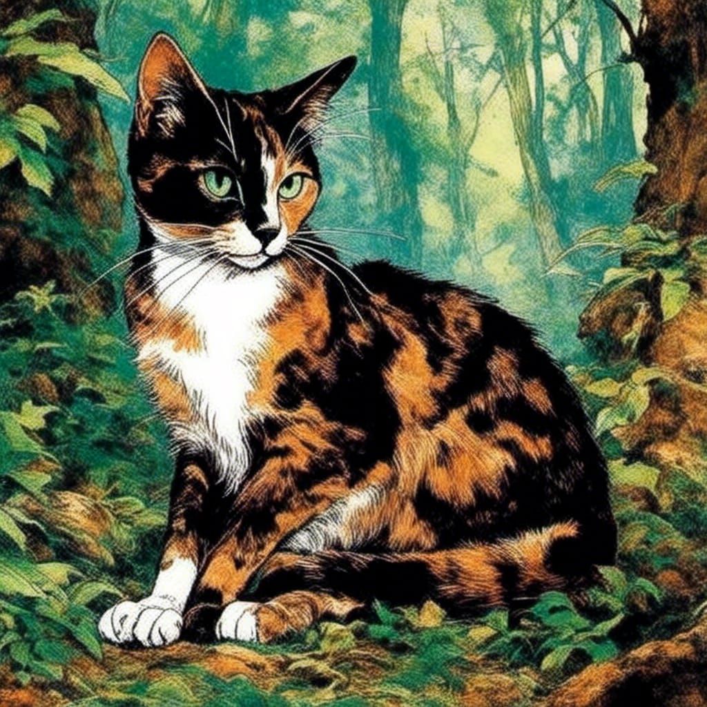 Magical Forest Character in Fantasy Illustration Style