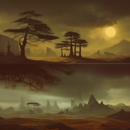 Post-Apocalyptic Wonderland in Geometric Abstract Style