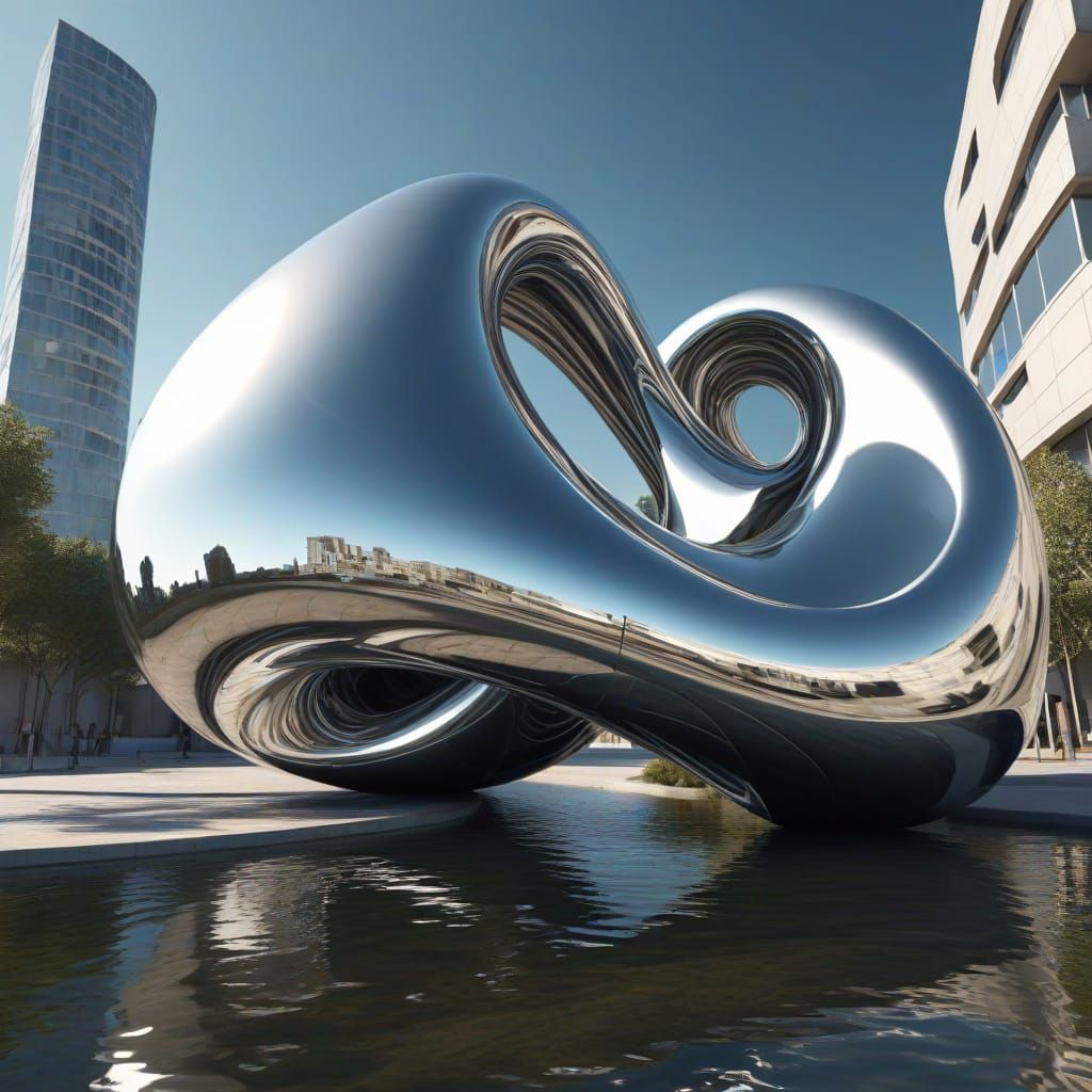 Colossal Surreal Sculpture in Urban Landscape