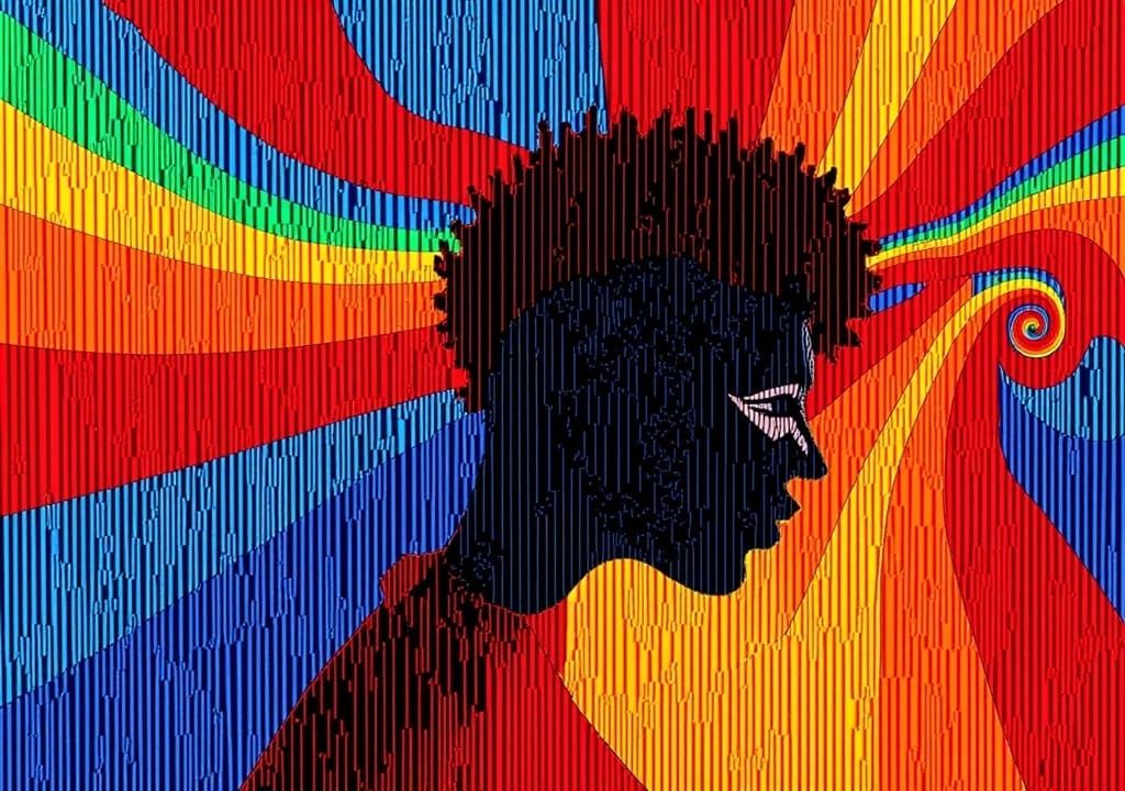 <lora:Striata:1.0> Joshua Mays Afrofuturism, vibrant colors, high contrast, deep color, polished, magnificent