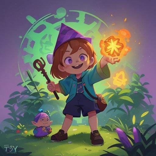 Smiling Gnome with Mischievous Tool in Detailed 3D