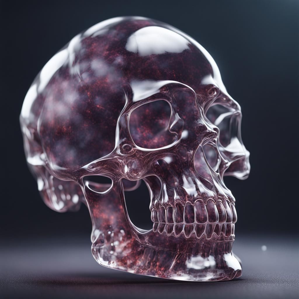 Transparent Mitchell Hedges Crystal Skull: Matte Painting
