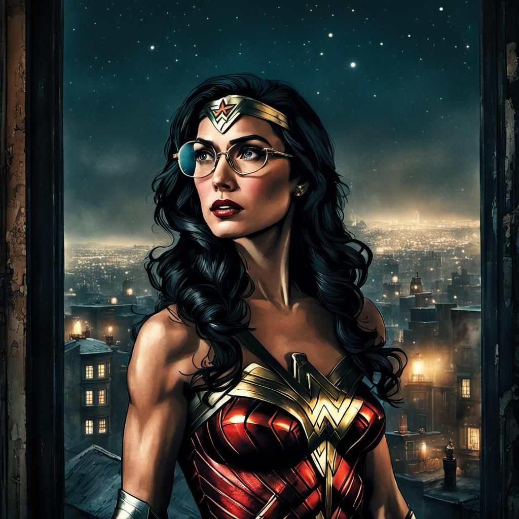 when I was little, I dreamed of becoming Wonder Woman-I had no idea it would come true-I'm constantly saying: I wonder w...