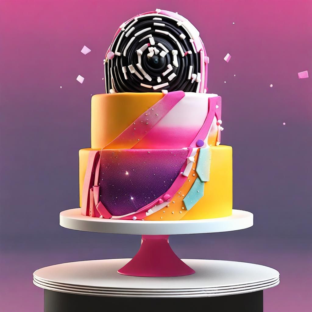 Synthpop Wedding Cake Design