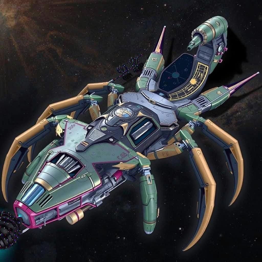 A spacecraft designed to look like a scorpion, and use it's ...