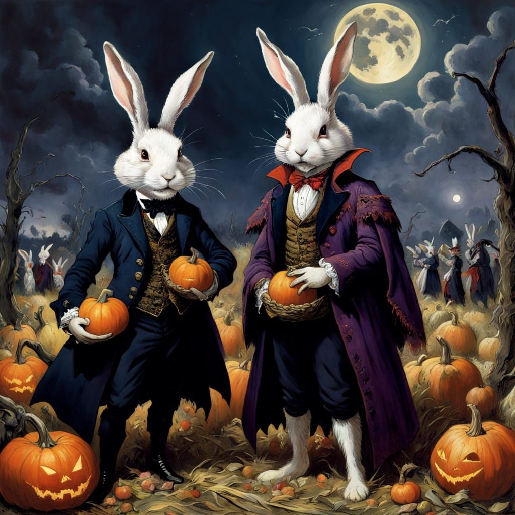 Nightmare Harvest Festival with Rabbits and Vampires