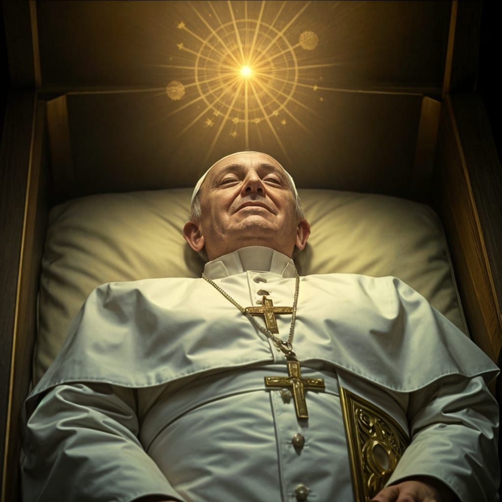 The Spiritual Essence of Pope Francis in Serene Repose