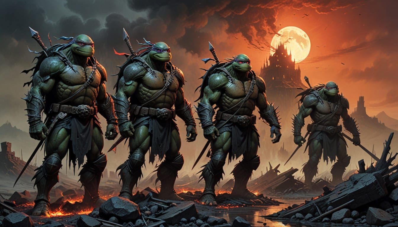 Dark Knights Rise: Four Turtles March Towards Doom