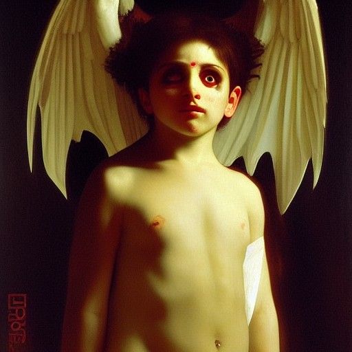 Pazuzu oil paint by William-Adolphe Bouguereau