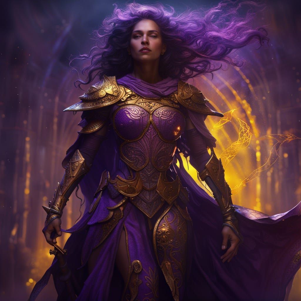 Sleepwalking Warrior Woman in Dark Fantasy Style