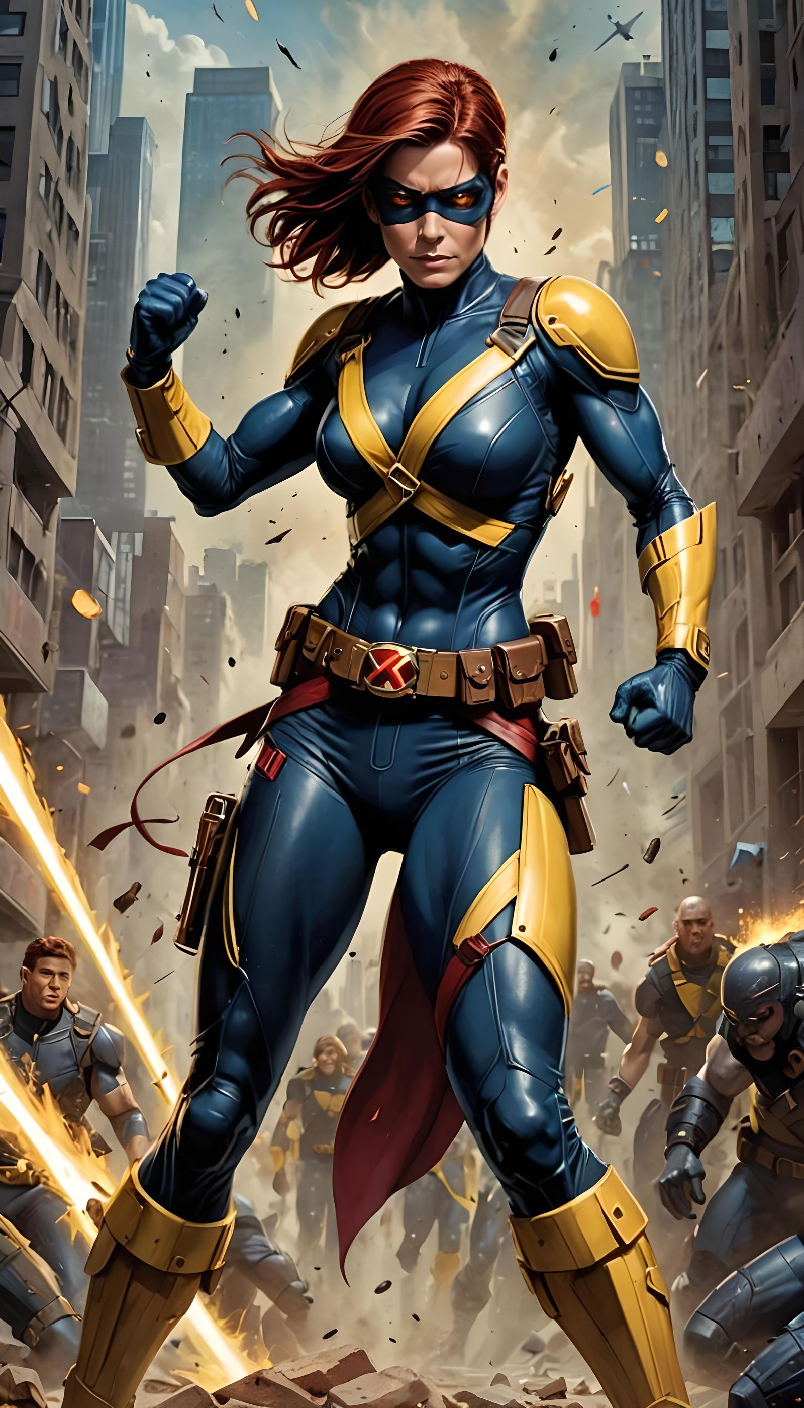 Female Cyclops Ready to Unleash Optic Blast